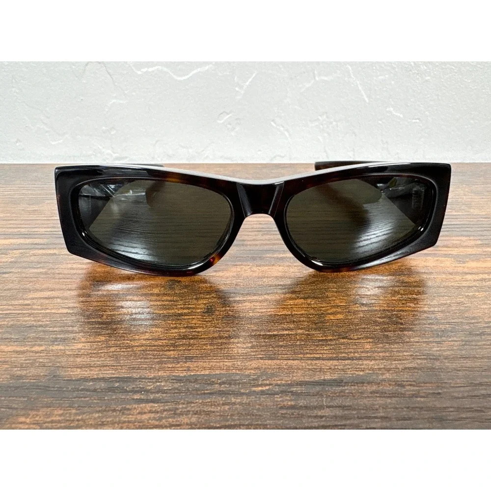 Saint Laurent SL M140 003 Havana Tortoise‎ Rectangular Sunglasses YSL Monogram
